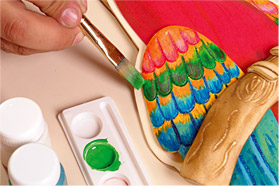 pintando en foamy